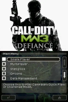 Call of Duty - Modern Warfare 3 - Defiance (USA) screen shot title